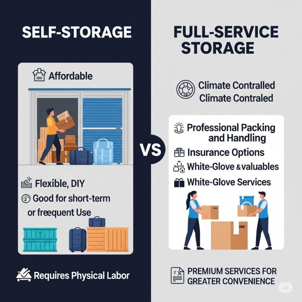 Sri Vinayaka Storage - Self-Storage vs. Full-Service Storage: Which is Right for You?