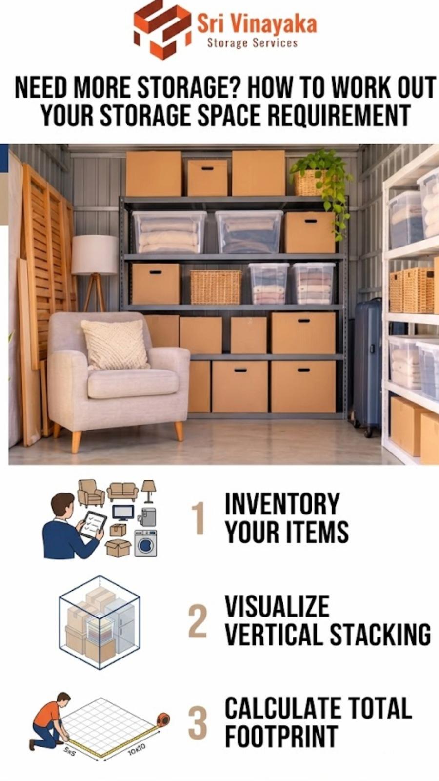 Sri Vinayaka Storage - Need More Storage? How to Work Out Your Storage Space Requirement